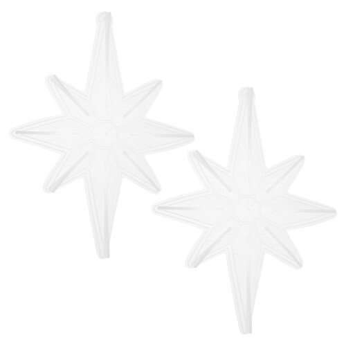 2Stk Silikonform Stern Mit Für DIY Weihnachtsbaum Anhänger