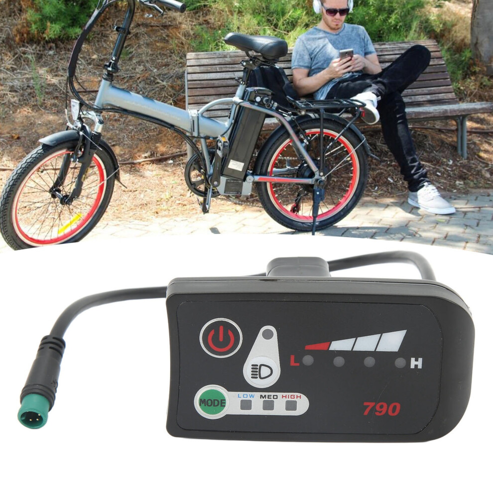 Waterproof 5P Plug 36V E-Bike LED Meter for 22.2mm Handlebar Modifications-image-OPC-PMHYNV7-NEW
