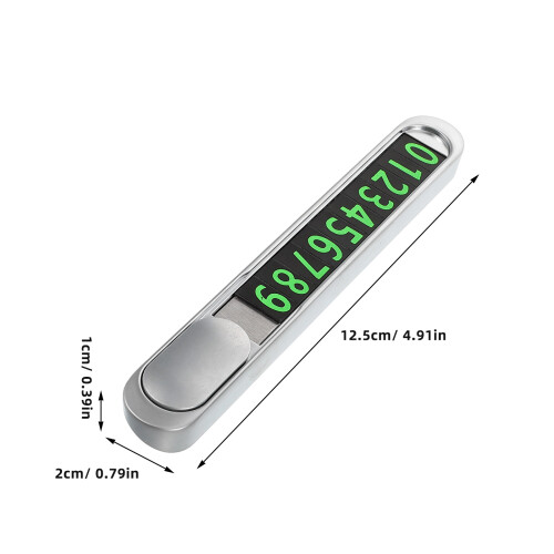 1 Set Parkeringsskyltar, Metall Med Rörlig Nummerskylt 1