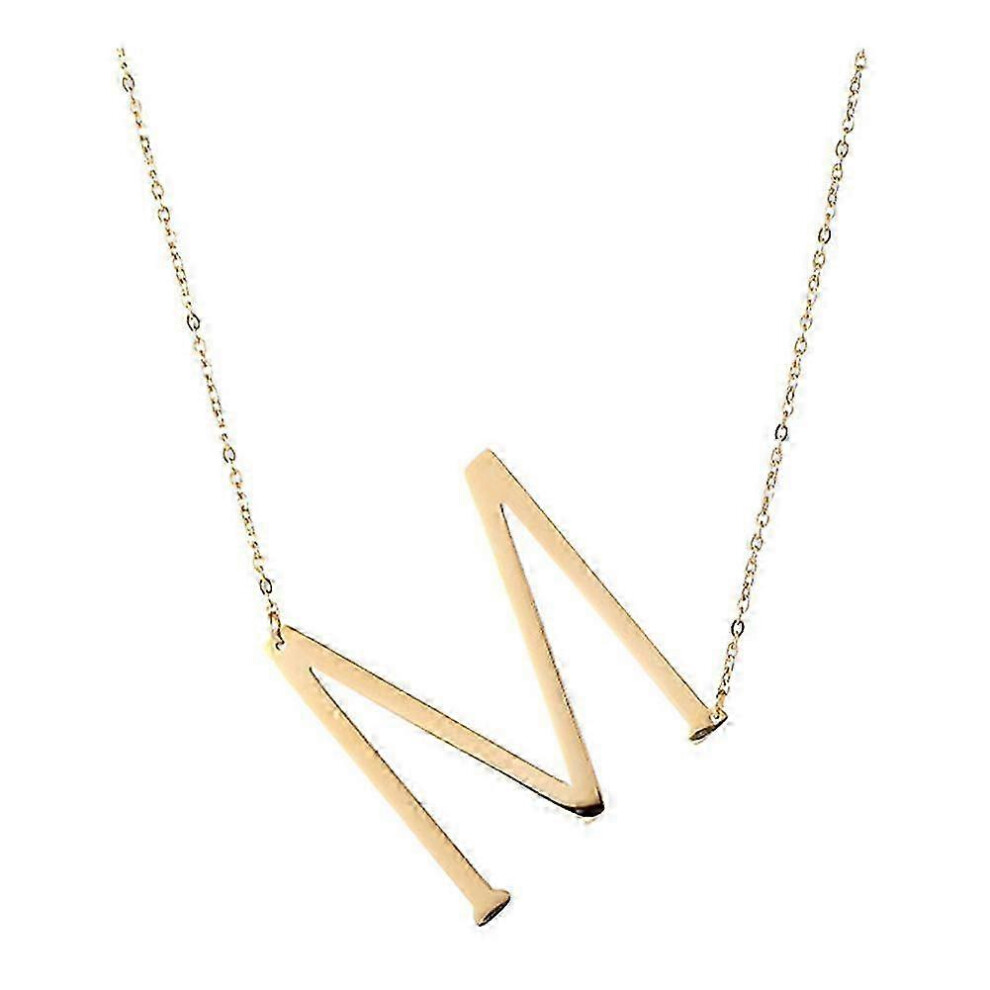 Kikidex (As Show, One Size) Multi Layer Initial 26 Letters Abcd Necklace Gift Gold