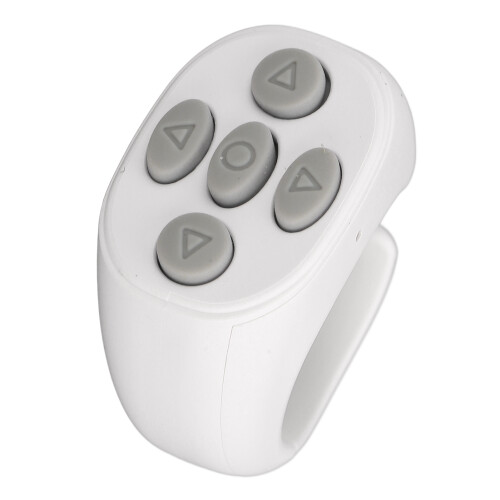 Convenient Ring Bluetooth Remote for Phone Control Photos & More White