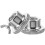 2Pcs 2,5 Cm Dubbellås Hållare Gjutjärn Antislir För (Silver) 10