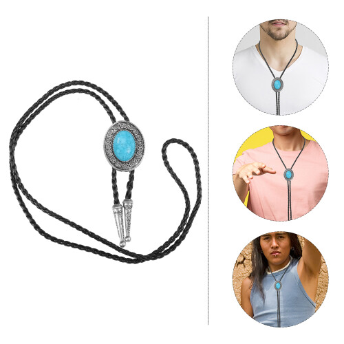 Agat Slipsnöre Bolo Halsband För 2