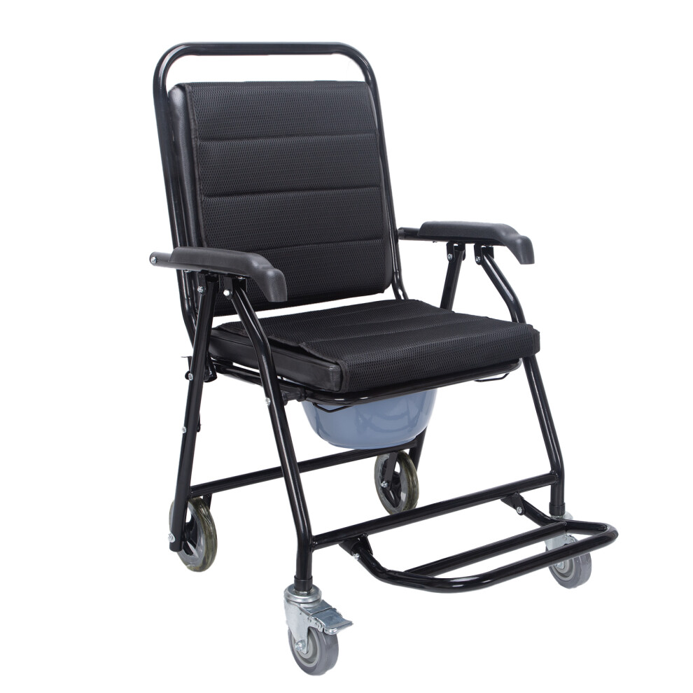 Mobility Disability Aid with Wheels Commode Chair
