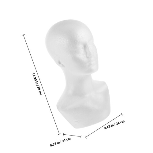 Mannequin Med Manlig Ansiktsmodell För Peruker Och Hattar 2