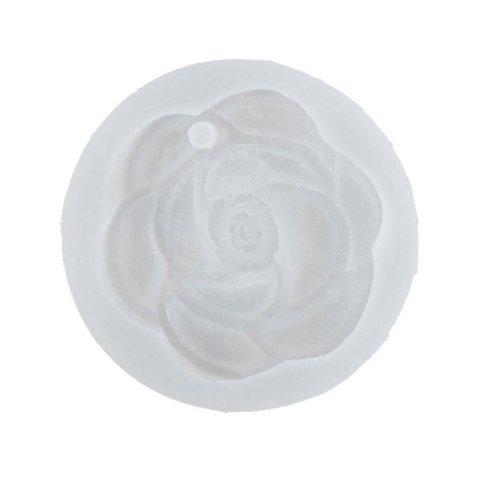 Kikidex (As Show, One Size) Flower Shape Silicone Moulds Camellia Pendant Resin Aromatherapy Molds Car-Decor