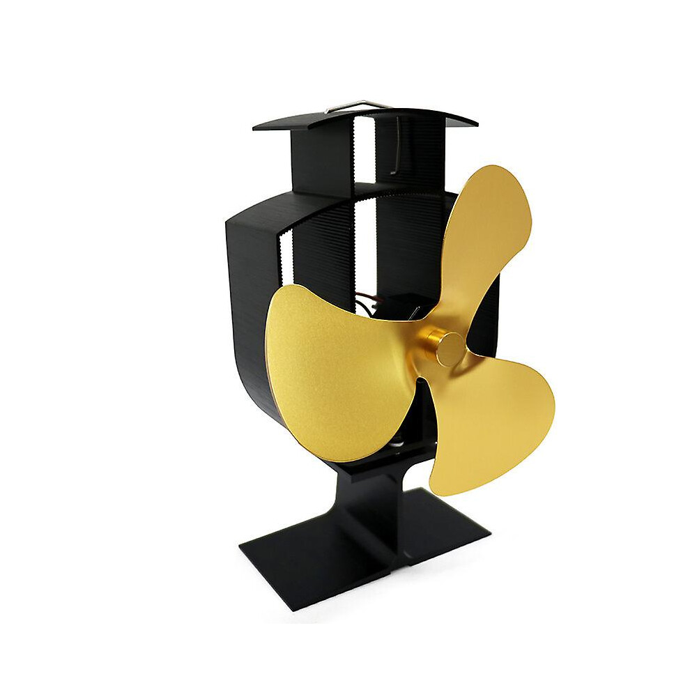 Kikidex (As Show, One Size) Fireplace Fan, Wood Thermal Fan, Quiet Design, Suitable For Ecological Heat Circulation At Home - Yellow