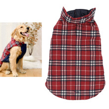 Chaqueta de invierno para perros a cuadros rojos 7XL protección del pelaje