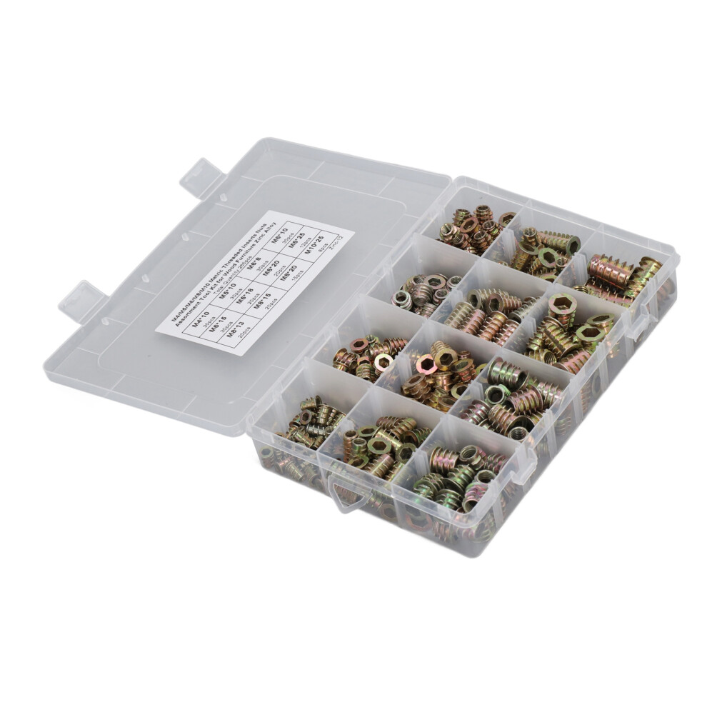 Woodwork & Furniture Zinc Alloy Threaded Nuts Assortment M4âM10 Set 9381356677049