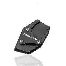 (As show, Black) Side Stand Enlarge Kickstand aluminum For Aprilia RS660 RS 660 20202022 2021 Motorcycle Sidestand Extension Pad Support Plate