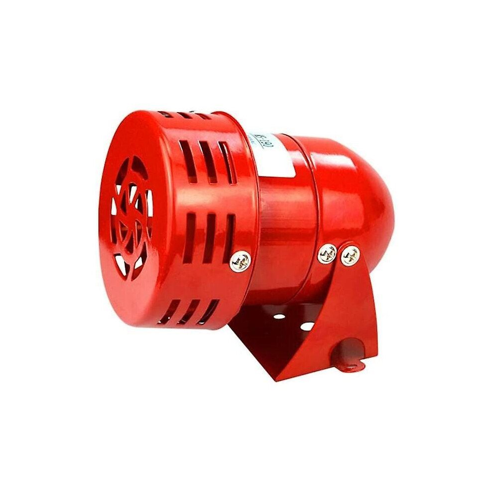 Kikidex (As Show, One Size) Alarm Siren 220V Powerful Outdoor, 120Db Siren Alarm, Red Motor Led Siren Metal Horn Industrial Boat Alarm