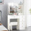 Vanity Desk Dressing Table with LED Lighted Mirror 5