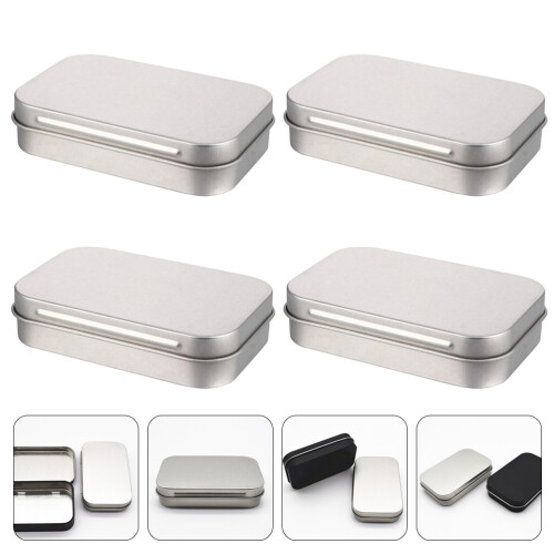 4Stk Kleine Blechdose Mit Deckel USB Stift Lagerungsbox 1