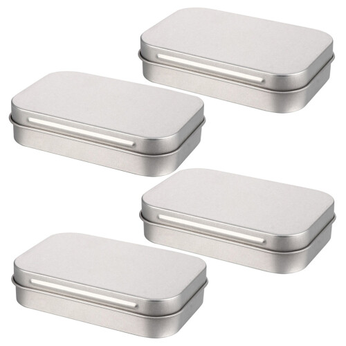 4Stk Kleine Blechdose Mit Deckel USB Stift Lagerungsbox 2