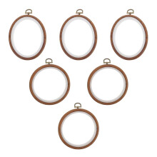 6er-pack stickrahmen vintage zum fixieren von stoffen für kreuzstich