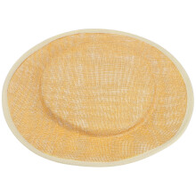 Wommen Sinamay Bas Cocktailhatt Fascinator Rundbas Handgjord Aprikos