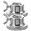 2St 2,5 Cm Dubbellås Hållare Gjutjärn För (Silver) 5