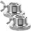 2St 2,5 Cm Dubbellås Hållare Gjutjärn För (Silver) 7