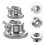 2St 2,5 Cm Dubbellås Hållare Gjutjärn För (Silver) 8