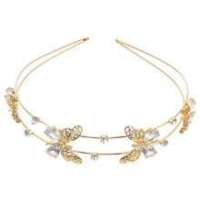 1Elegante Gouden Vlinderhoofdtooi Met Voor Feest En Bruiloft