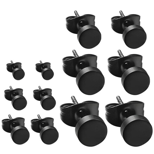 6 Par Kirurgiskt Öronpiercingar 3–8 Mm För