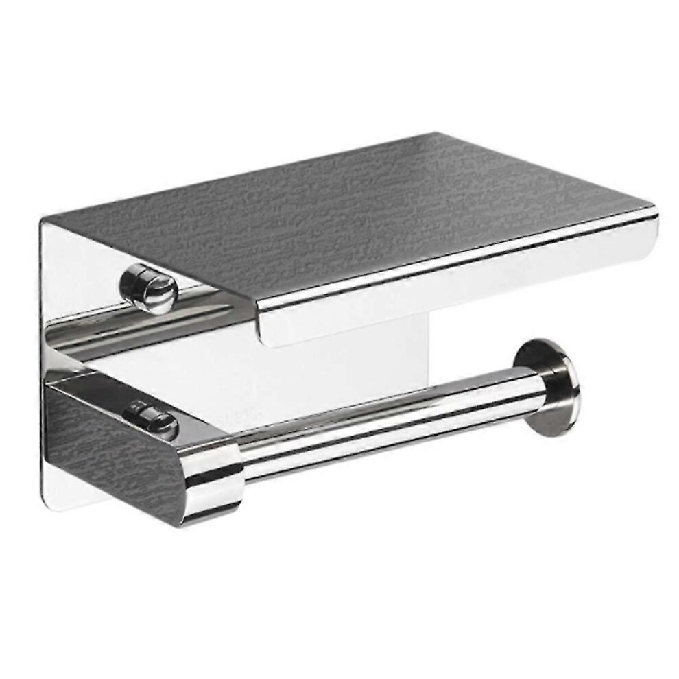 Kikidex (As Show, One Size) Stainless Steel Toilet Paper Holder With Telephone Holder, Bathroom Tissue Holder Toilet Paper Hold