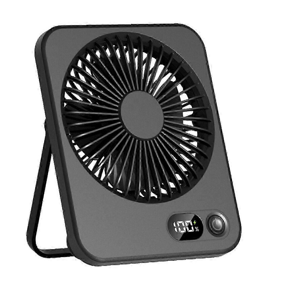 Kikidex (As Show, ) Portable Desk Fan Usb Rechargeable Fan 180 Tilt Folding Personal Fan With Power Display 5 Speeds Ul Pink