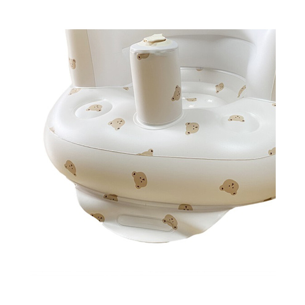 Portable Baby Inflatable Chair Toddler Leakproof Soft Shower Sofa Bear PVC