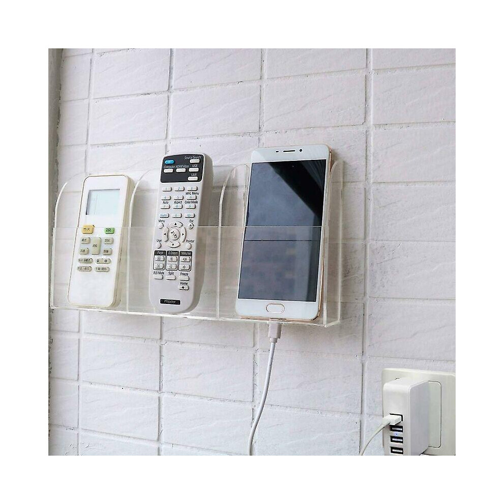 Kikidex (As Show, One Size) Acrylic Wall Mount For Mobile Phone With Remote Control 3 Cases