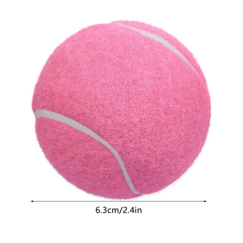12 Pack Tennis Balls, 63mm, Rubber, Multiple Colors for Practice 1