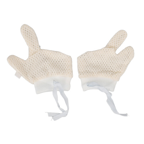 Breathable Infant Mittens with Drawstring Anti-Scratch Gloves S 1