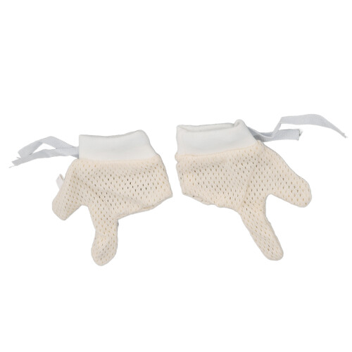 Breathable Infant Mittens with Drawstring Anti-Scratch Gloves S 2
