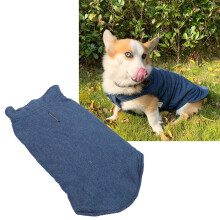 Hundebekleidung Klassische Warme Baumwoll-Jacke M Denim Lockere Passform Herbstjacken für Haustiere