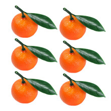 6 Pcs Artificial Orange Fake Fruit For Display Small Oranges Faux