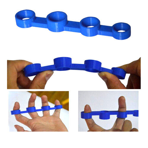 Finger Expansion Sleeves Gitartränare För Ukulele Piano Nybörjare Blå 1