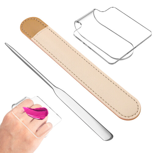 Handheld Blandningspalett Med Spatel Och Förvaringspåse 1