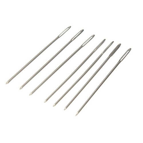 100St Silver Tail Sticknadsnål För 11Ct Tyg 3,6Cm 2