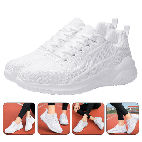 1 Paar Geweven Mesh Hardloopschoenen Antislip Schoeien 1
