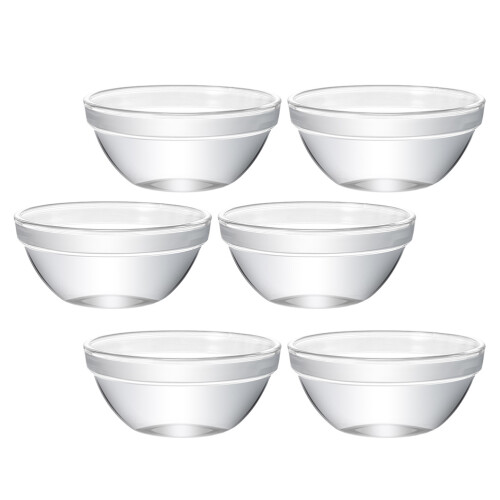 6Pcs Pudding Gelé Skålar Dessertbehållare Transparent