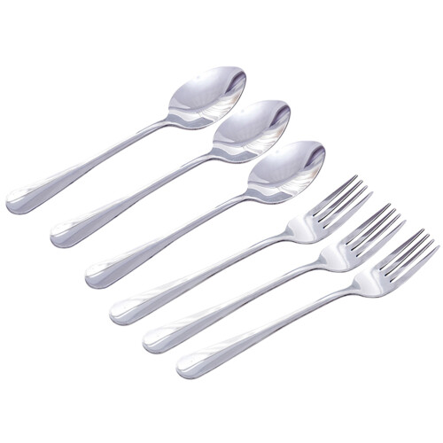 6Pcs Barnbestick I Rostfritt Sked För Småbarn