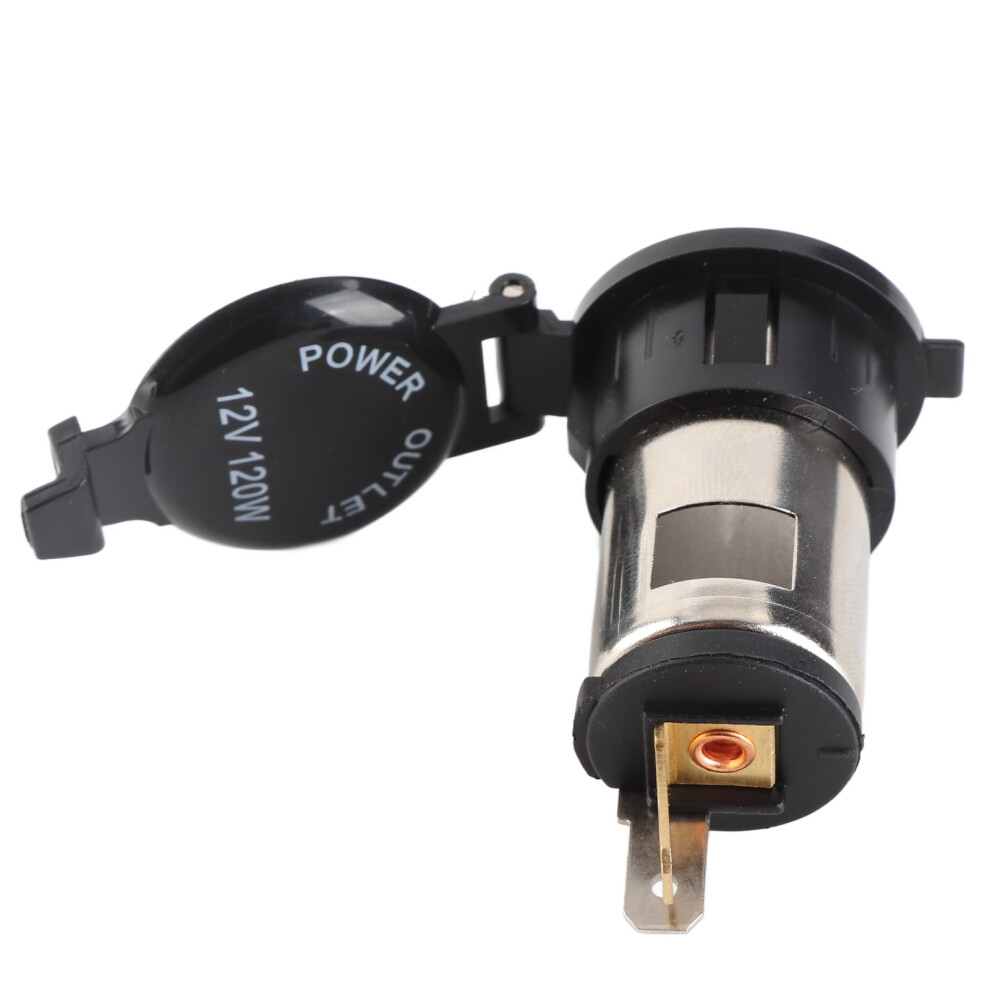 120W Waterproof Car Cigarette Lighter Socket 12-24V Black 5061356681942