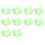 20Pcs Fluorescerande Tältrep Spännlås Triangulärt 6
