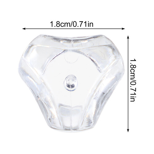 50Stk Transparente Acrylknöpfe Mini Schubladenknauf Boxgriff 1