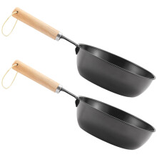 2St Handvat Zwart Brandpot Ijzer Camping Barbecue