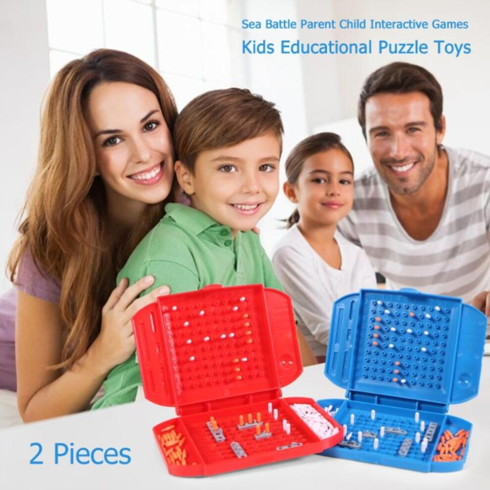 Sea Battle Board Game, Abs, 15.3*11.3*2.5Cm, Fun Strategy Toy For Kids 8+ Blue/Red 8701356682828