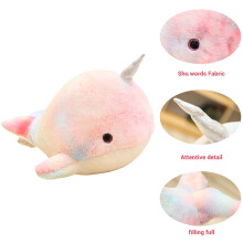 28CM weiches Narwal Plüschspielzeug für Kinder Mädchen Wal Fisch Kissen Puppe Geburtstagsgeschenk