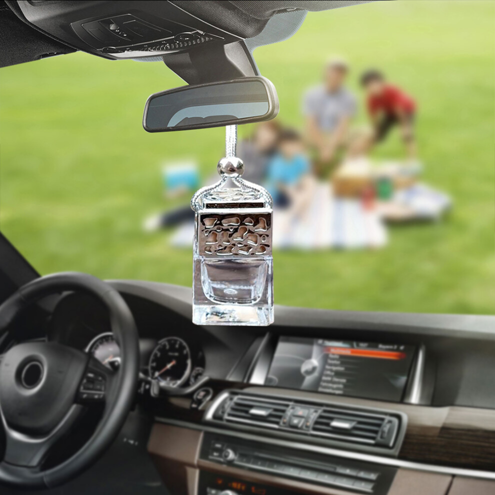 Set Of 3 Empty Car Perfume Bottle 5-8Ml Glass Hanging Fragrance Diffuser Gold/Silver/Black 4661356685882
