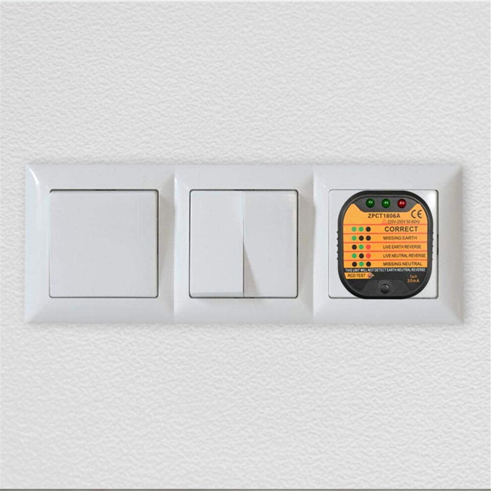 Electric Socket Tester, Polarity & Rcd Test, Leakage Detection Light 6931356686119
