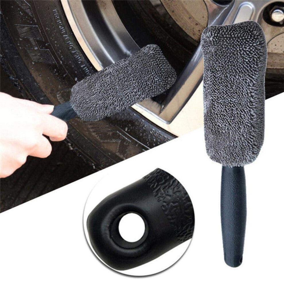 Microfiber Car Wash Rim & Tire Brush Lightweight Durable Cleaning Accessory 7661356686060
