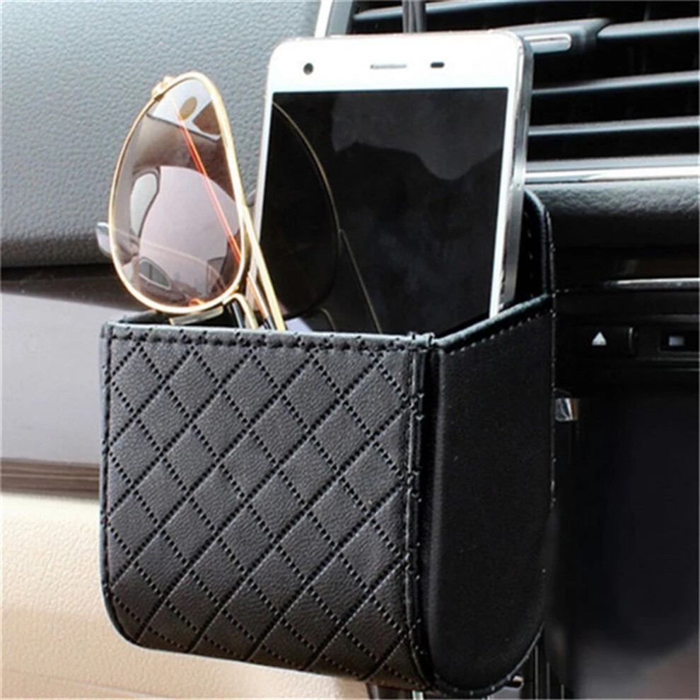 Car Vent Bag Organizer With Sunglass & Phone Holder Key & Coin Storage Hook 8771356686140